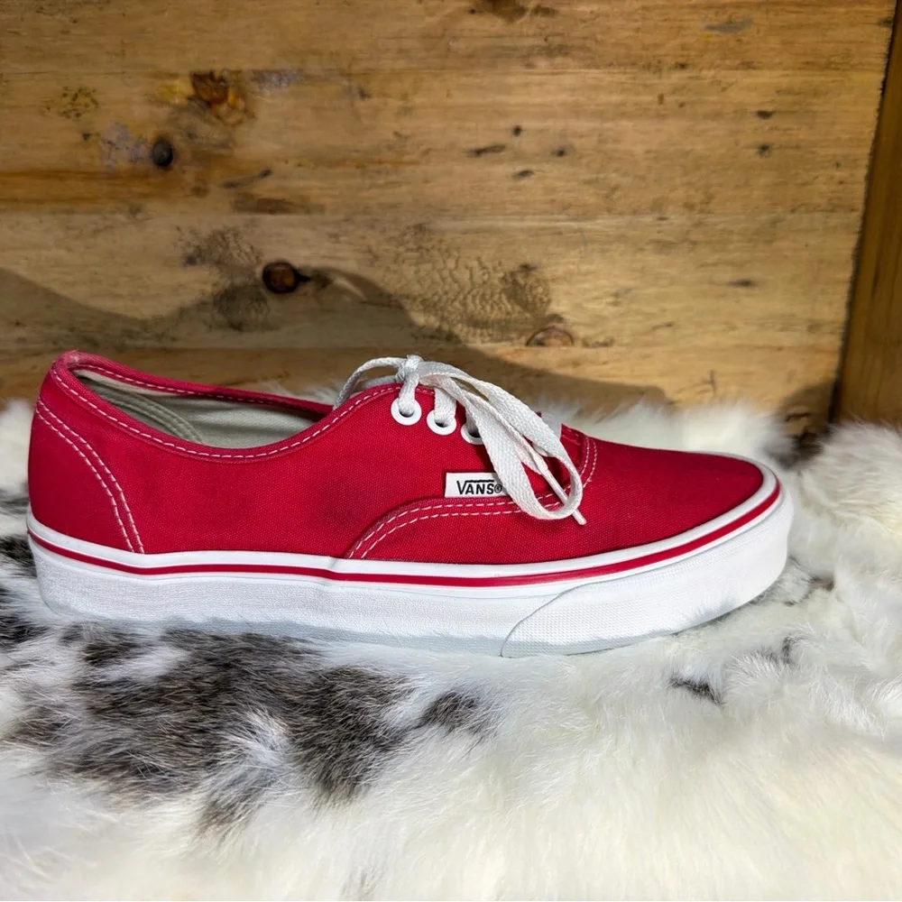 Vans Red and White Sneakers - Picture 7 of 10